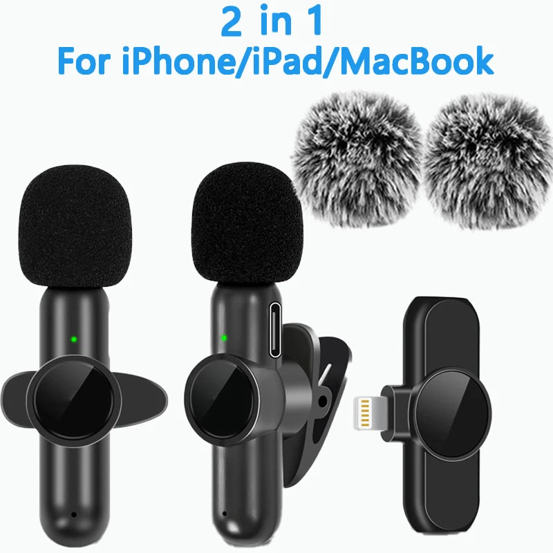 Wireless Lavalier Microphone – Noise Cancelling Clip-On Mic for Smartphones & Cameras