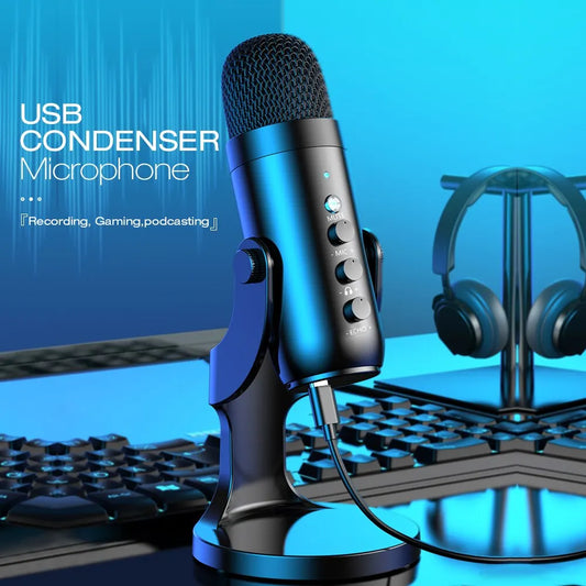 USB Condenser Microphone – Studio Mic for Gaming, Streaming & Podcast