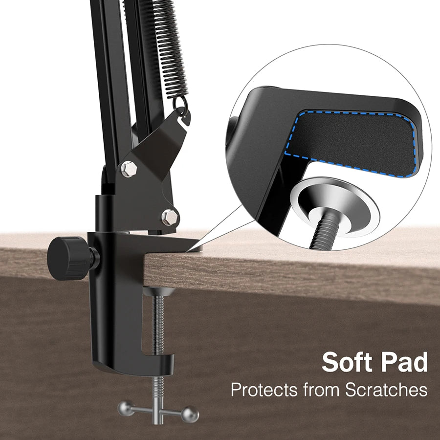 Professional Adjustable Microphone Boom Arm – Heavy Duty Desk Mount for Streaming & Recording